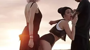 Long Legs porr med underbara Chloe Lamour från Porn CZ lesbisk porrvideo